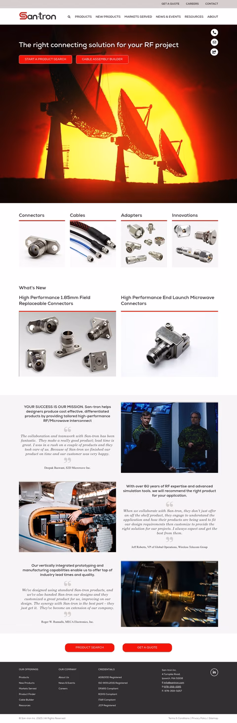 San-Tron Homepage 1440px