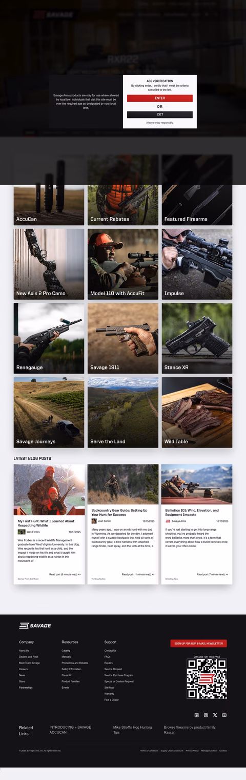 Savage-Arms Homepage 1440px