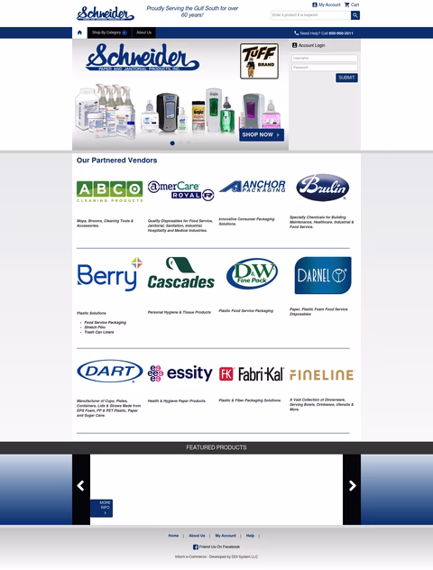 Schneider-Paper-Products Homepage 1440px
