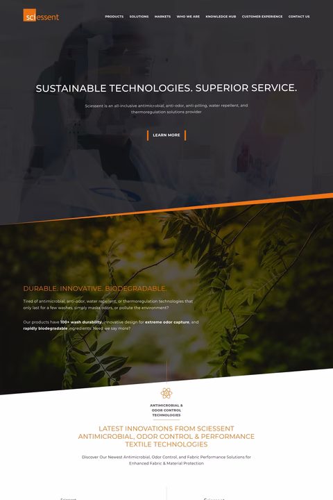 Sciessent Homepage 1440px