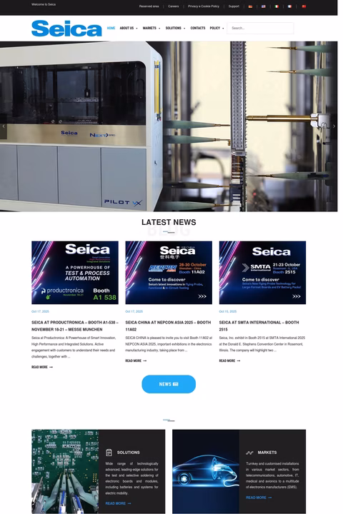 Seica Homepage 1440px