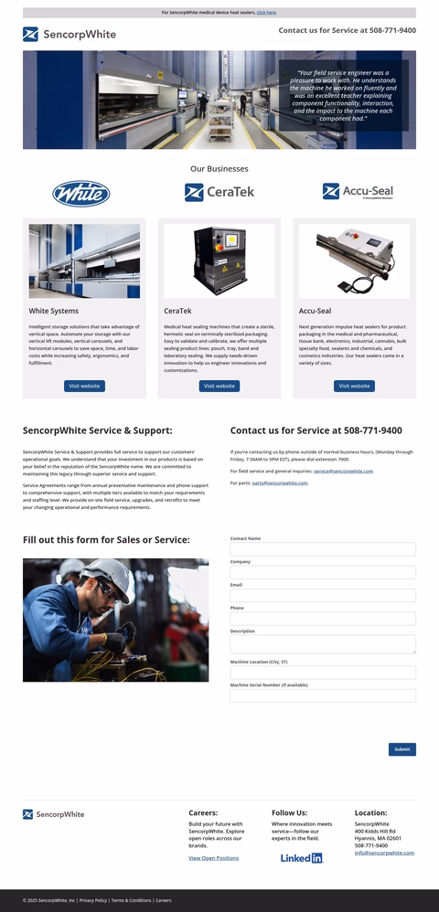 Sencorpwhite Homepage 1440px