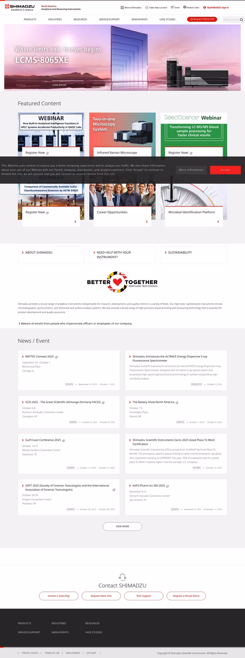 Shimadzu-Scientific-Instruments Homepage 1440px