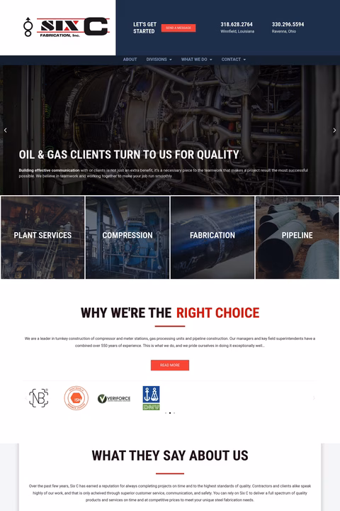 Six-C-Fabrication Homepage 1440px