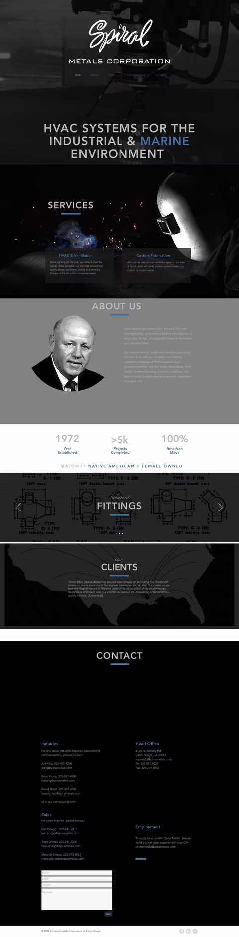 Spiral-Metals Homepage 1440px