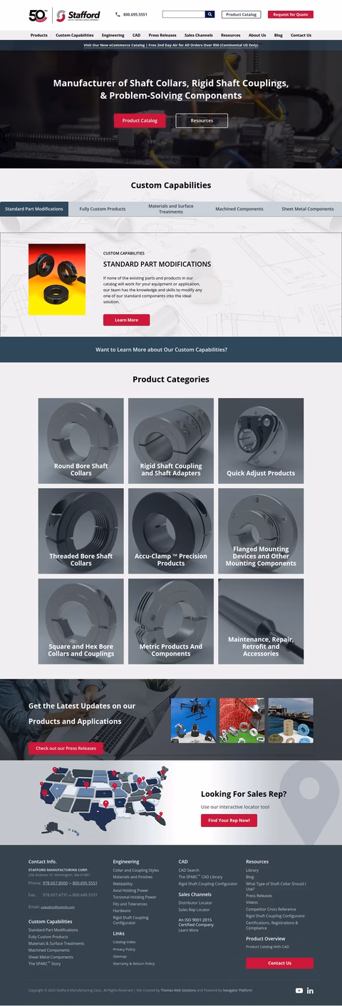 Stafford-Manufacturing Homepage 1440px