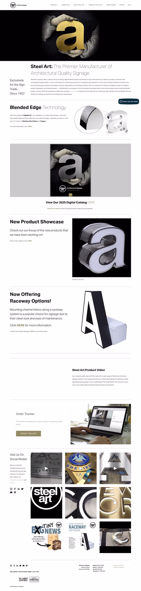 Steel-Art-Company Homepage 1440px