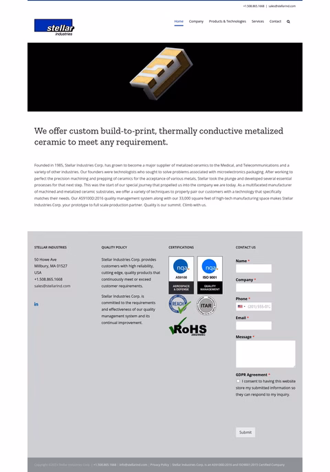 Stellar-Industries Homepage 1440px