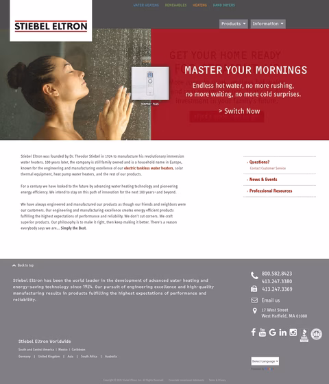 Stiebel-Eltron Homepage 1440px