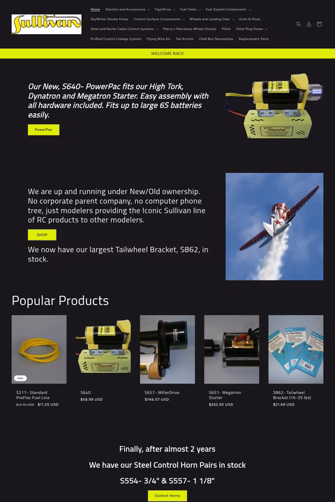 Sullivan-Products Homepage 1440px