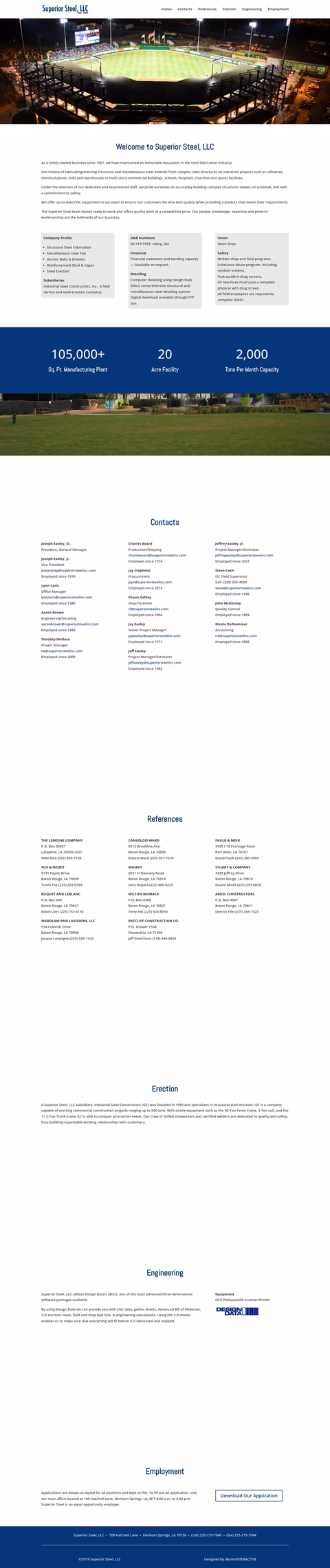 Superior-Steel Homepage 1440px