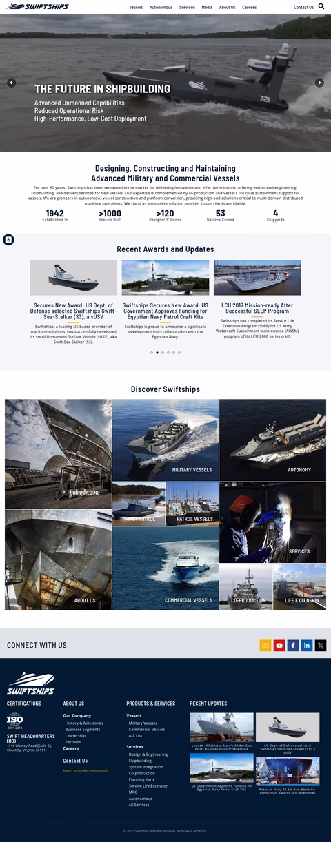 Swiftships-Ship-Builders Homepage 1440px