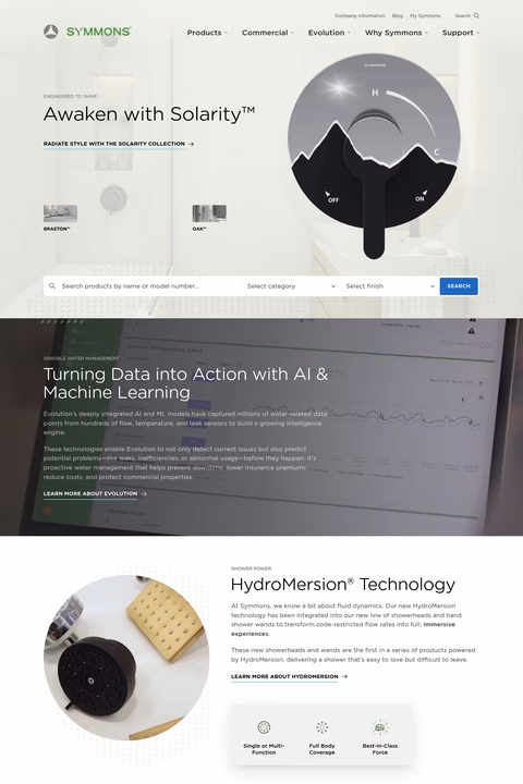 Symmons Homepage 1440px