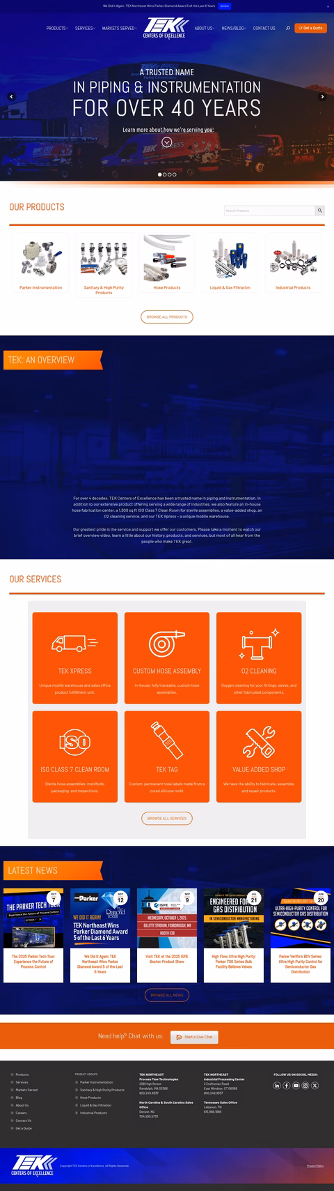 Tek-Centers-Of-Excellence Homepage 1440px