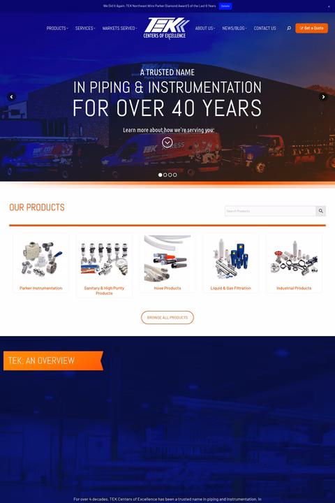 Tek-Centers-Of-Excellence Homepage 1440px