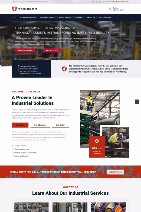 Teknikor Homepage 1440px