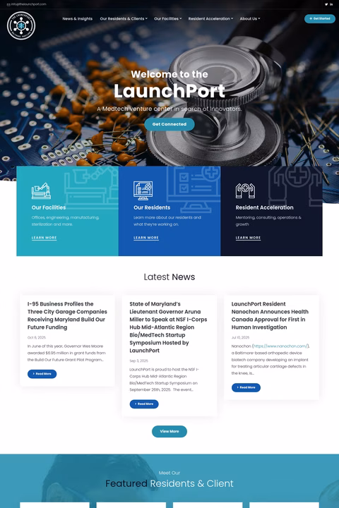 The-Launchport Homepage 1440px