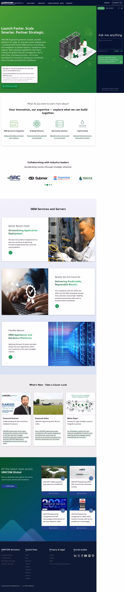 Unicom-Engineering Homepage 1440px