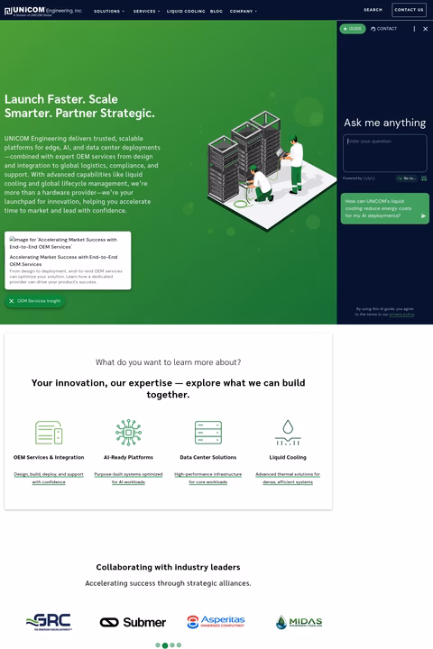 Unicom-Engineering Homepage 1440px