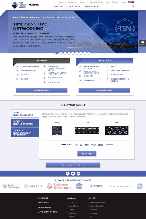 United-Electronic-Industries Homepage 1440px