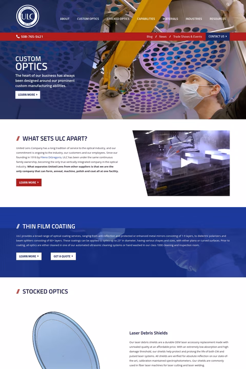 United-Lens-Company Homepage 1440px