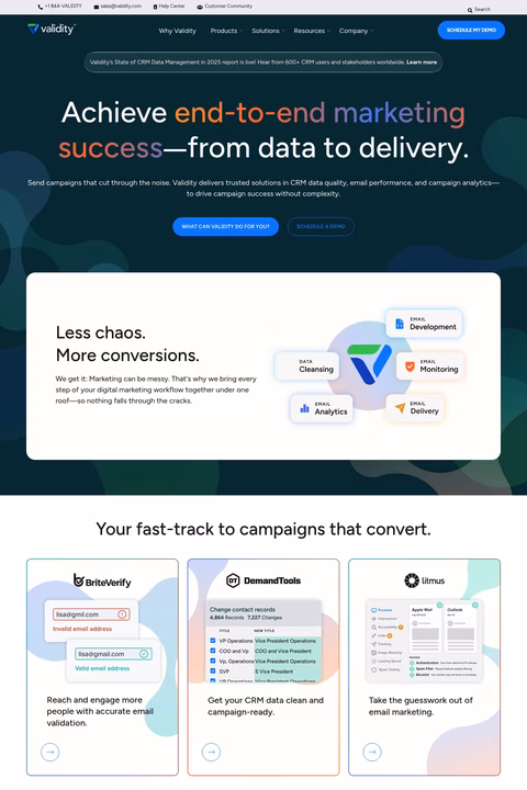 Validity Homepage 1440px