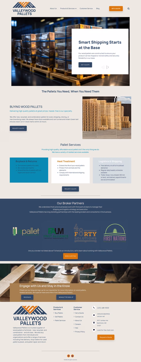 Valleywood-Pallets Homepage 1440px