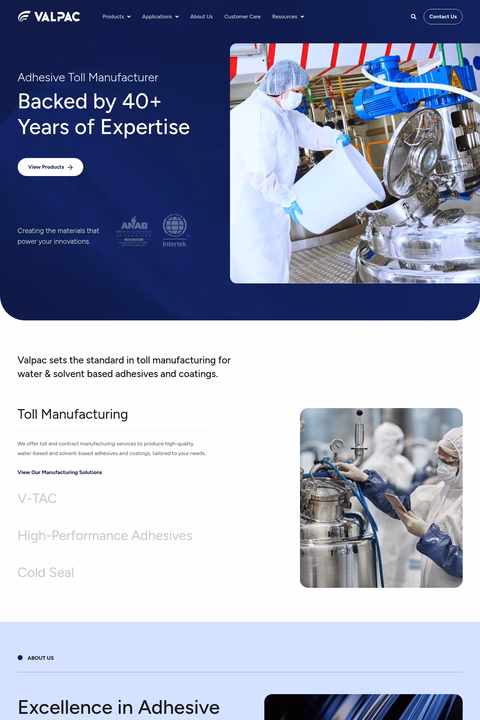 Valpac Homepage 1440px