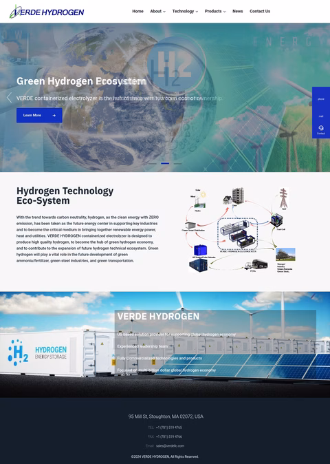 Verde-Hydrogen Homepage 1440px