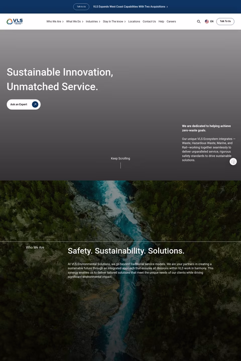 Vls-Environmental-Solutions Homepage 1440px