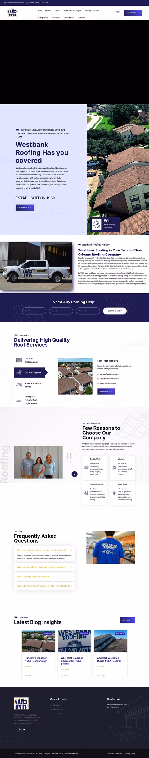 Westbank-Roofing Homepage 1440px