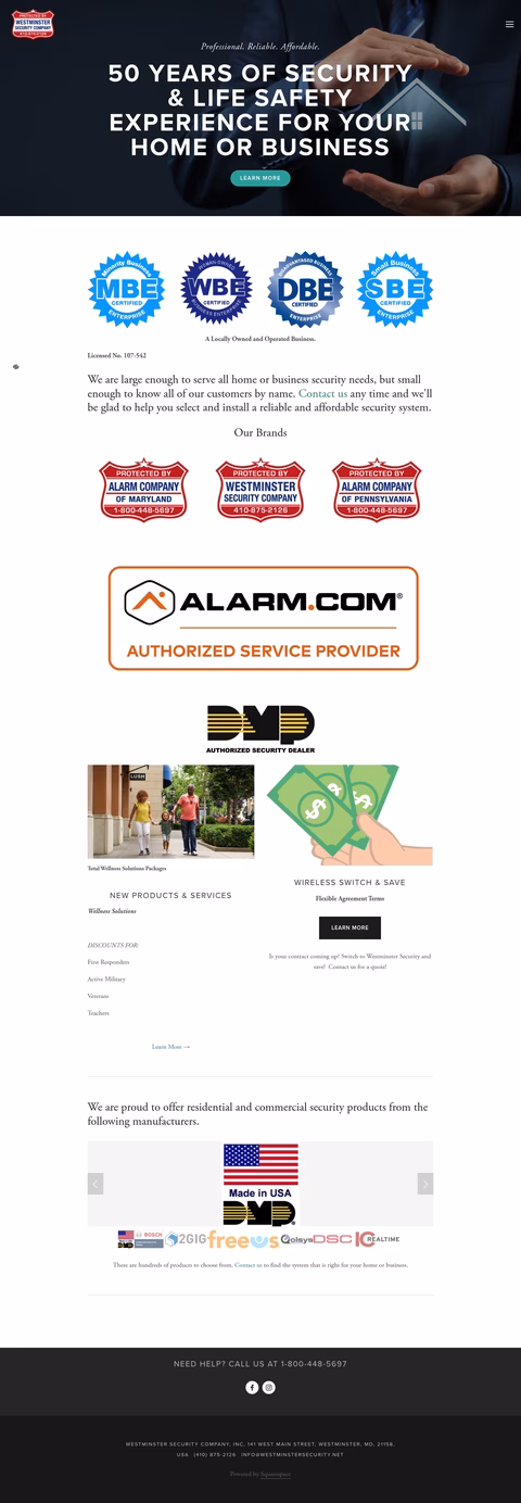 Westminster-Security-Company Homepage 1440px