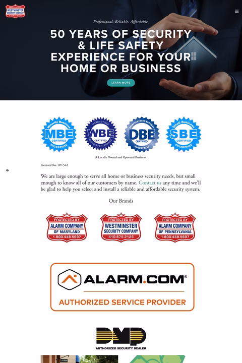 Westminster-Security-Company Homepage 1440px