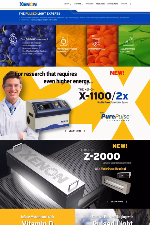 Xenon-Corporation Homepage 1440px