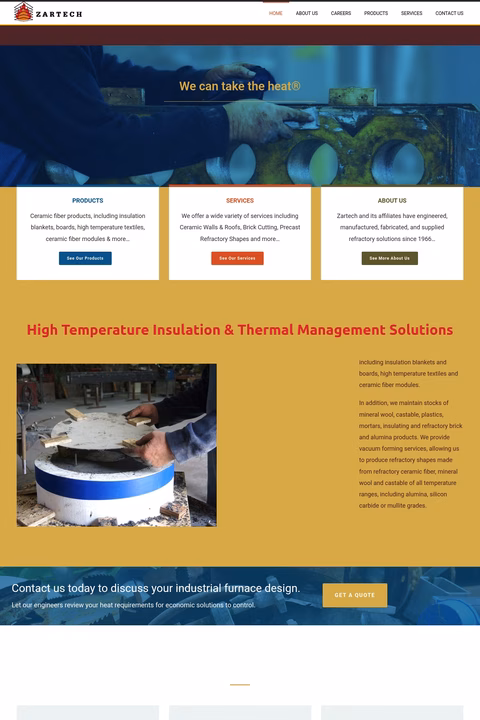 Zar-Tech Homepage 1440px