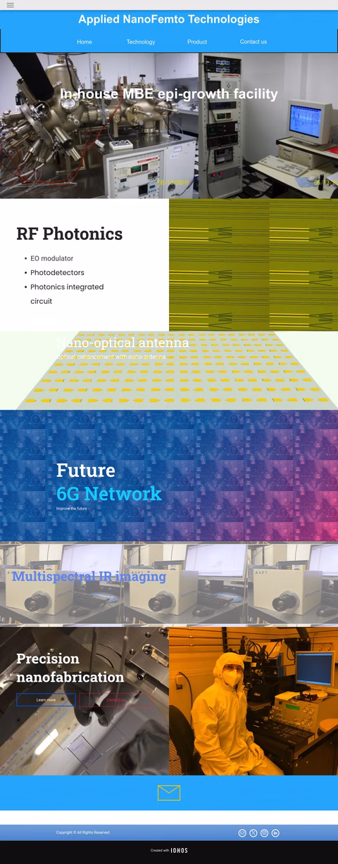 Applied-Nanofemto-Technologies Homepage 1440px