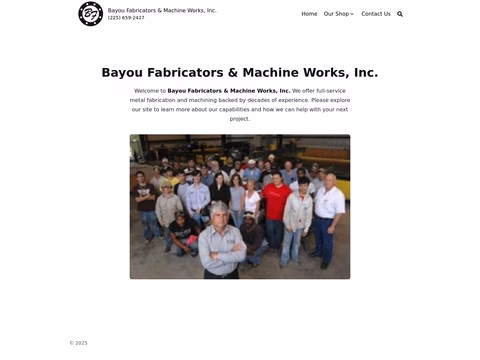 Bayou-Fabricators-Machine-Works Homepage 1440px