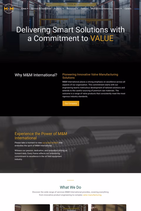 M-M-International Homepage 1440px