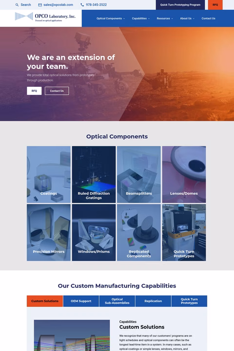 Opco-Laboratory Homepage 1440px