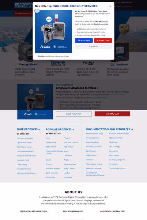 Precision-Digital Homepage 1440px