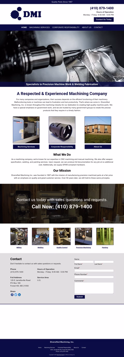 Diversified-Machining-Inc Homepage 1440px