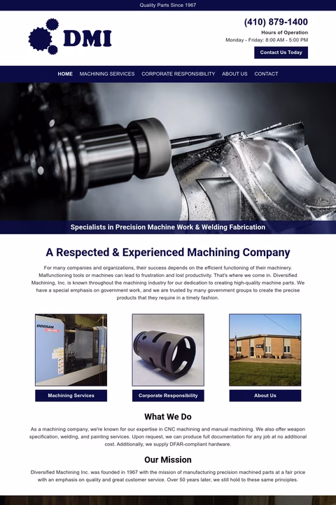 Diversified-Machining-Inc Homepage 1440px