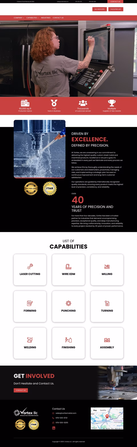 Vortex-Metal Homepage 1440px