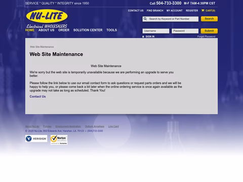 Nu-Lite-Electrical-Wholesalers Homepage 1440px