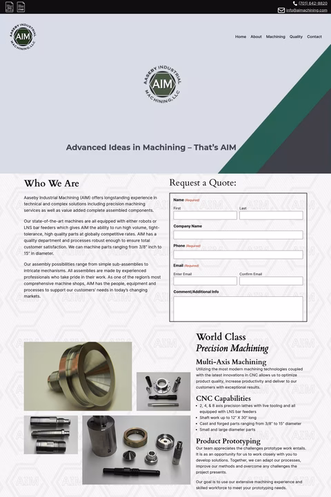Aaseby-Industrial-Machining Homepage 1440px