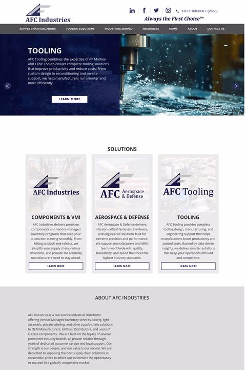 Afc-Industries Homepage 1440px