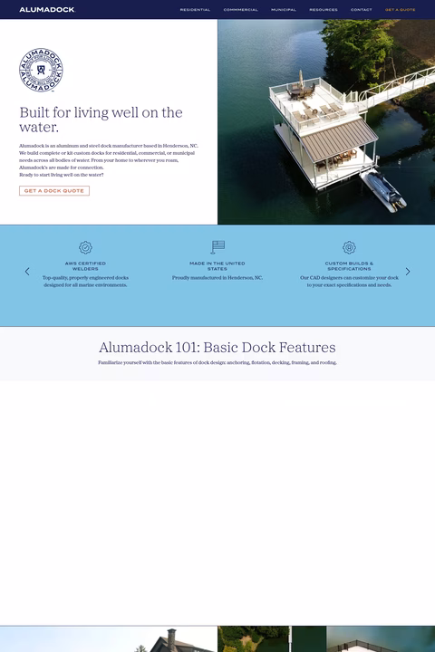 Alumadock Homepage 1440px