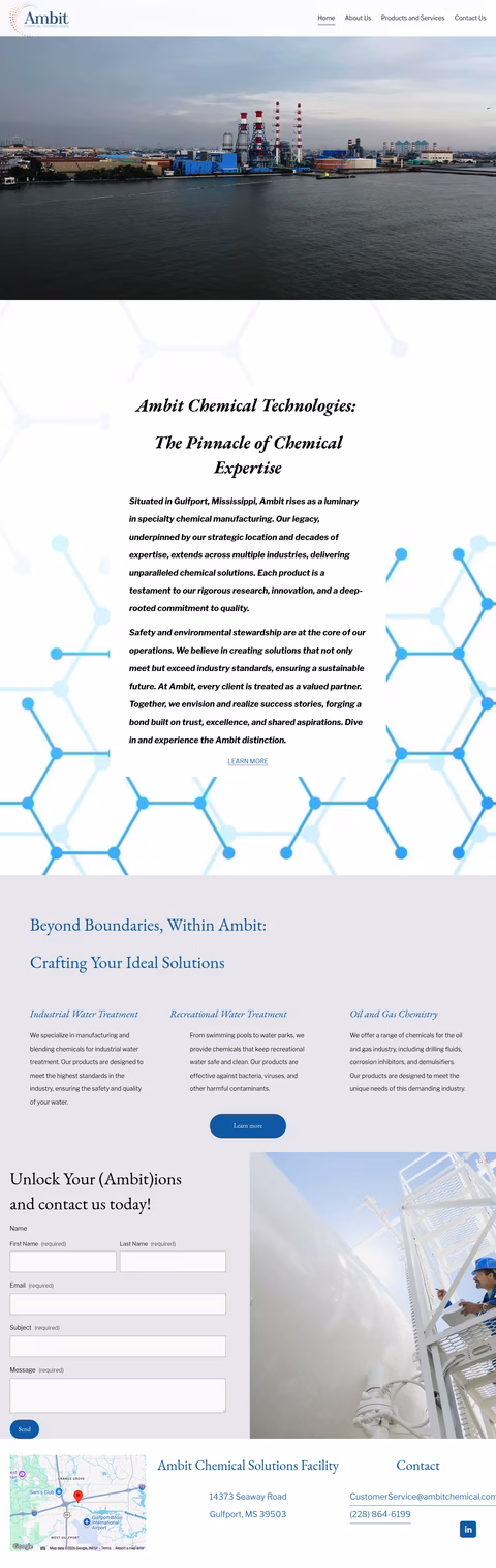 Ambit-Chemical-Technologies Homepage 1440px