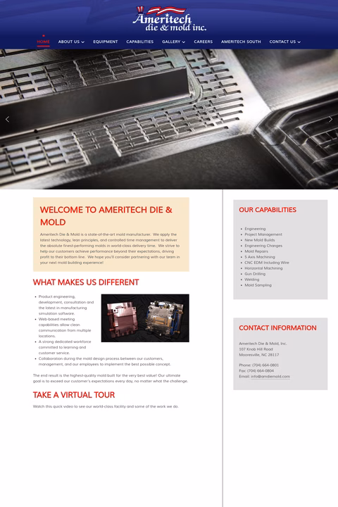 Ameritech-Die-Mold Homepage 1440px