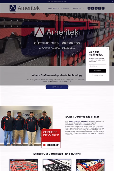 Ameritek Homepage 1440px